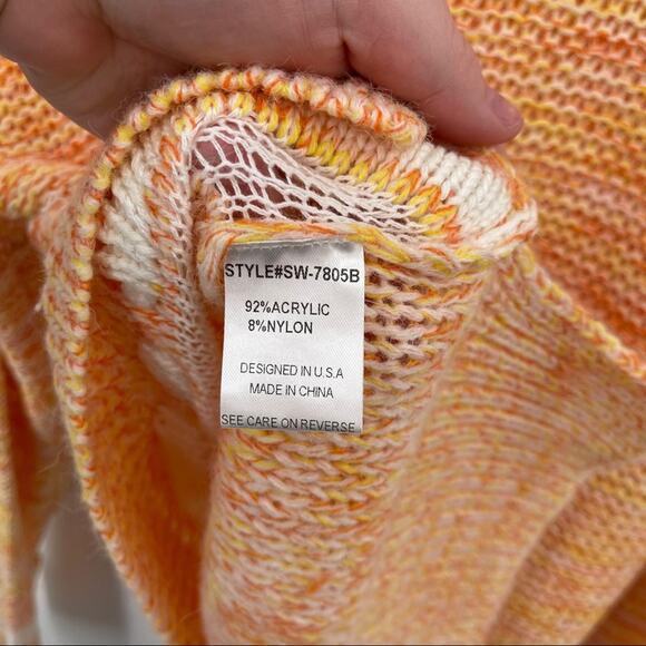 Orange Knit Sweater Size Medium/Large - Picture 8 of 8